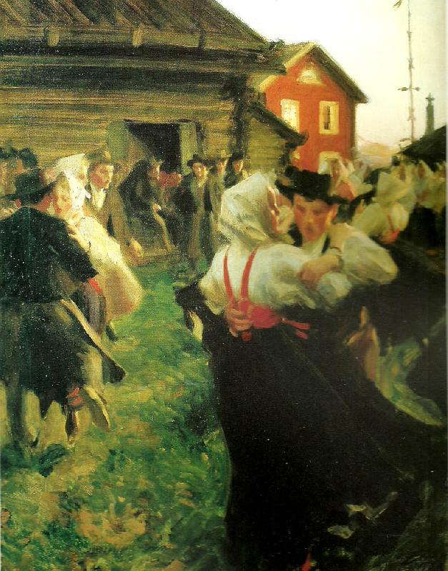 Anders Zorn midsommardans oil painting image